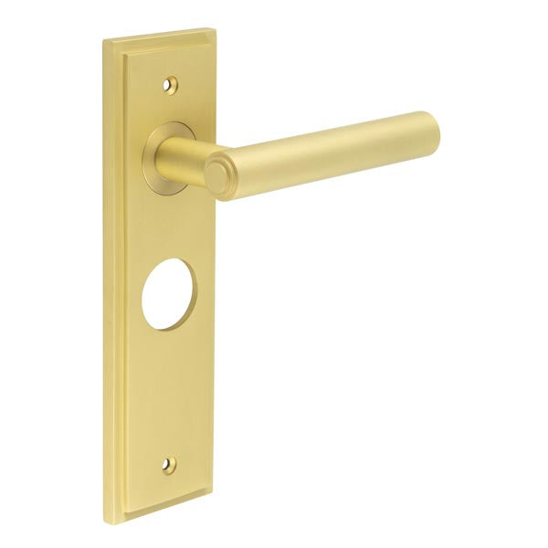 Burlington, Burlington Richmond Door Handle Bathroom Backplate, Door Handles, Burlington Richmond Door Handle Bathroom Backplate, Lever onBathroom Backplate