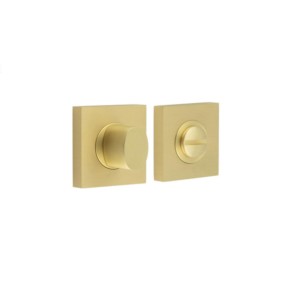 Burlington, Burlington Turns & Releases Inner 3 with Square Plain Rose, Door Handles, Bathroom Backplate  & Turn & Release 3