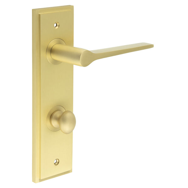 Burlington, Burlington Knightsbridge Door Handle Din Bathroom Backplate & Turn & Release -Inner 1, Door Handles, Din Bathroom Backplate  & Turn & Release 1