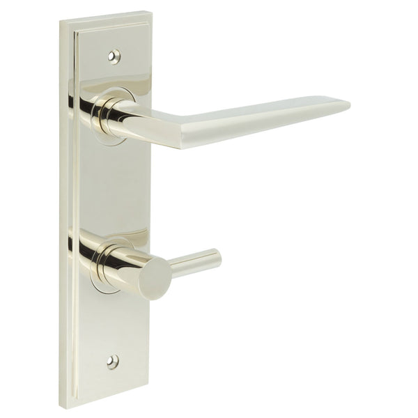 Burlington, Burlington Mayfair Door Handle Din Bathroom Backplate & Turn & Release -Inner 3, Door Handles, BathroomDin Backplate  & Turn & Release 3