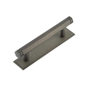 Hoxton, Hoxton Hoxton Nile Cabinet Handles 96mm Ctrs Stepped Backplate, Cabinet Hardware, Cabinet Pull Handles