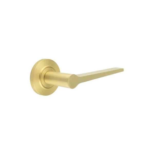 Burlington, Burlington Knightsbridge Door Handle with Chamfered Rose, Door Handles, Lever On Rose