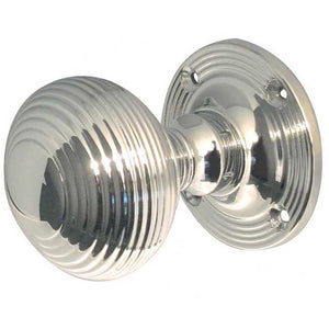 Frelan, Reeded Mortice Door Knob Polished Chrome, Door Knobs, Mortice Door Knobs