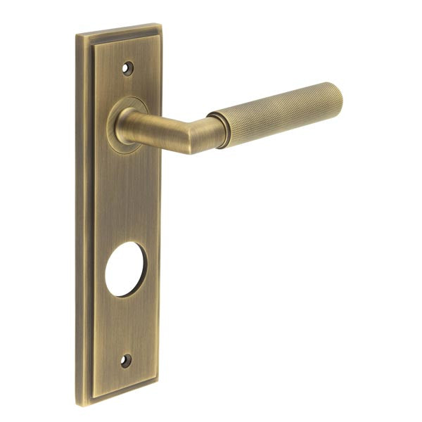 Burlington, Burlington Piccadilly Door Handle Din Bathroom Backplate, Door Handles, Burlington Piccadilly Door Handle Din Bathroom Backplate, Lever onBathroom Backplate