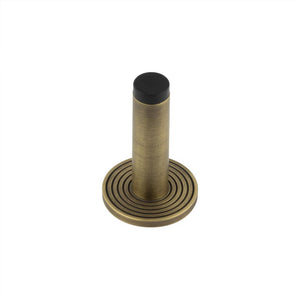 Burlington, Burlington Plain Wall Mounted Door Stops with Reeded Rose, Door Stops, Plain Wall Mounted Door Stops with Reeded Rose