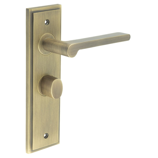 Burlington, Burlington Fitzrovia Door Handle Bathroom Backplate & Turn & Release -Inner 2, Door Handles, Bathroom Backplate  & Turn & Release 2