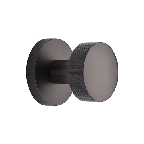 Knightsbridge Knurled Knob on Knurled Concealed base by M Marcus - Heritage Brass