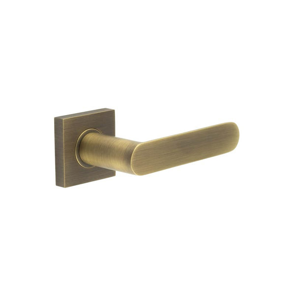 Burlington, Burlington Kensington Door Handles with Square Plain Rose, Door Handles, Lever On Square Rose