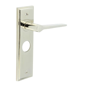 Burlington, Burlington Knightbridge Door Handle Bathroom Backplate, Door Handles, Burlington Knightbridge Door Handle Bathroom Backplate, Lever onBathroom Backplate