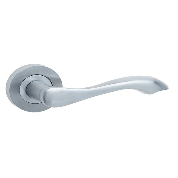 Frelan, Gamma Door Handle on Rose, Door Handles, Lever Handles On Round Rose