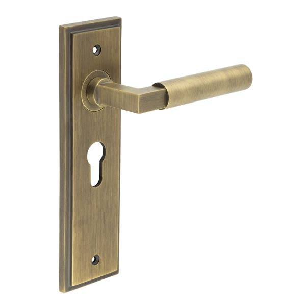 Burlington, Burlington Westminster Door Handle Euro Backplate, Door Handles, Burlington Westminster Door Handle Euro Backplate, Lever on Euro Lock Backplate