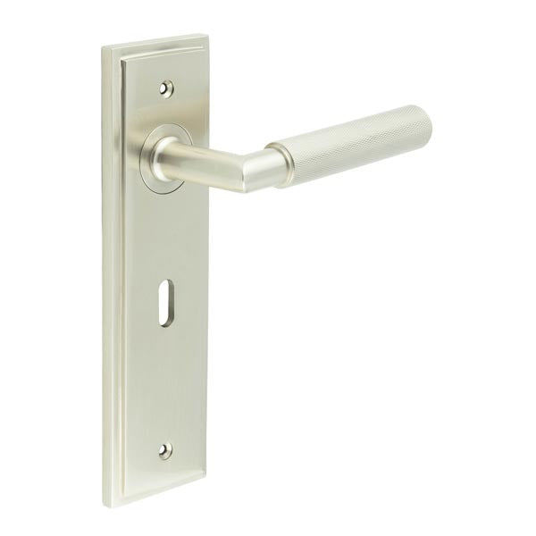 Burlington, Burlington Piccadilly Door Handle Lock Backplate, Door Handles, Burlington Piccadilly Door Handle Lock Backplate, Lever on Lock Backplate