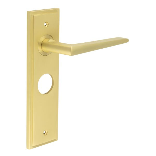 Burlington, Burlington Mayfair Door Handle Bathroom Backplate, Door Handles, Burlington Mayfair Door Handle Bathroom Backplate, Lever onBathroom Backplate