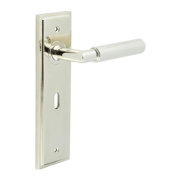 Burlington, Burlington Piccadilly Door Handle Lock Backplate, Door Handles, Burlington Piccadilly Door Handle Lock Backplate, Lever on Lock Backplate