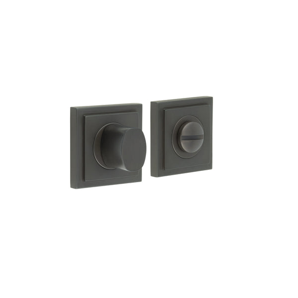 Burlington, Burlington Turns & Releases Inner 3 with Square Stepped Rose, Door Handles, Bathroom Backplate  & Turn & Release 3