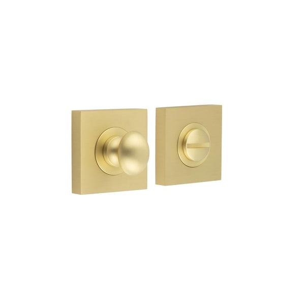 Burlington, Burlington Turns & Releases Inner 1 with Square Plain Rose, Door Handles, Bathroom Backplate  & Turn & Release 1