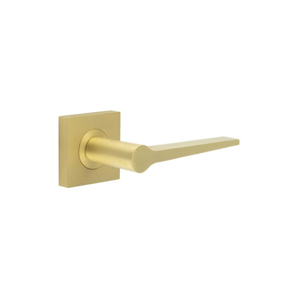 Burlington, Burlington Knightsbridge Door Handle with Square Plain Rose, Door Handles, Lever On Rose, Lever On Square Rose