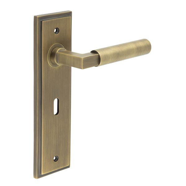 Burlington, Burlington Westminster Door Handle Lock Backplate, Door Handles, Burlington Westminster Door Handle Lock Backplate, Lever on Lock Backplate