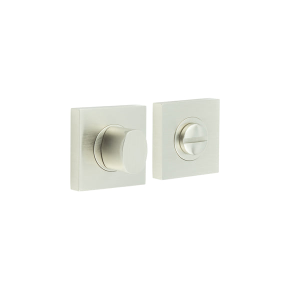 Burlington, Burlington Turns & Releases Inner 3 with Square Plain Rose, Door Handles, Bathroom Backplate  & Turn & Release 3