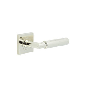 Burlington, Burlington Piccadilly Door Handle with Square Plain Rose, Door Handles, Lever On Rose, Lever On Square Rose