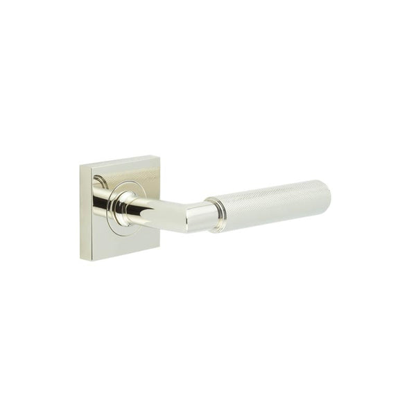 Burlington, Burlington Piccadilly Door Handle with Square Plain Rose, Door Handles, Lever On Rose, Lever On Square Rose