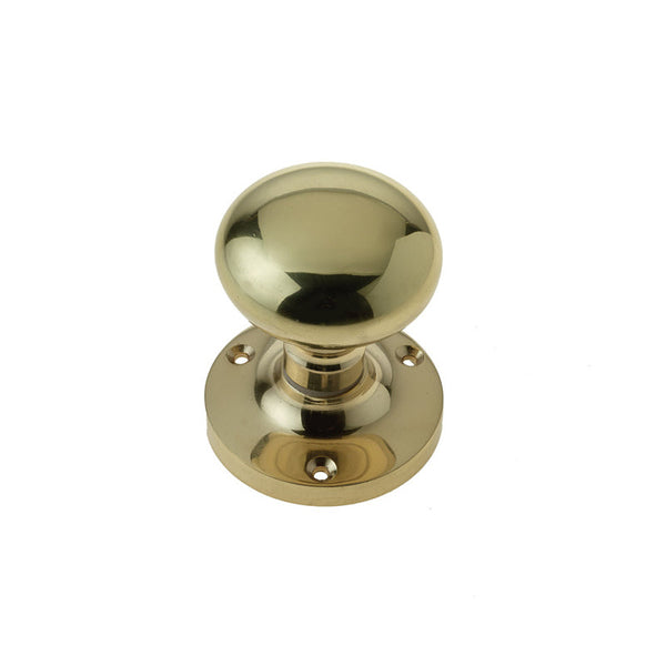 Frelan, Kontrax Mushroom Mortice Door Knob Polished Brass, Door Knobs, Mortice Door Knobs