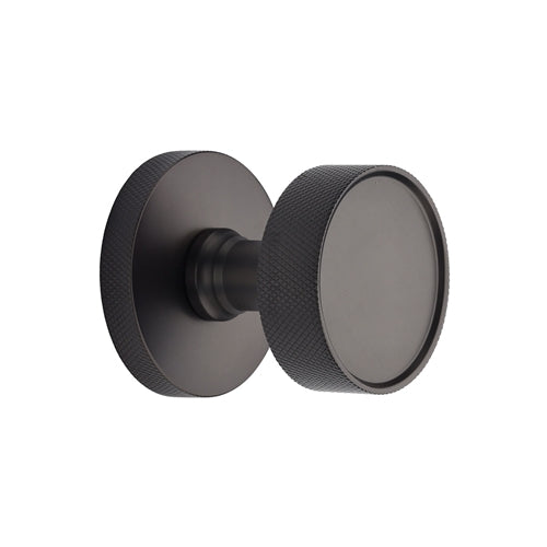 Owen Knurled Knob on Knurled Concealed Base by M Marcus - Heritage Brass