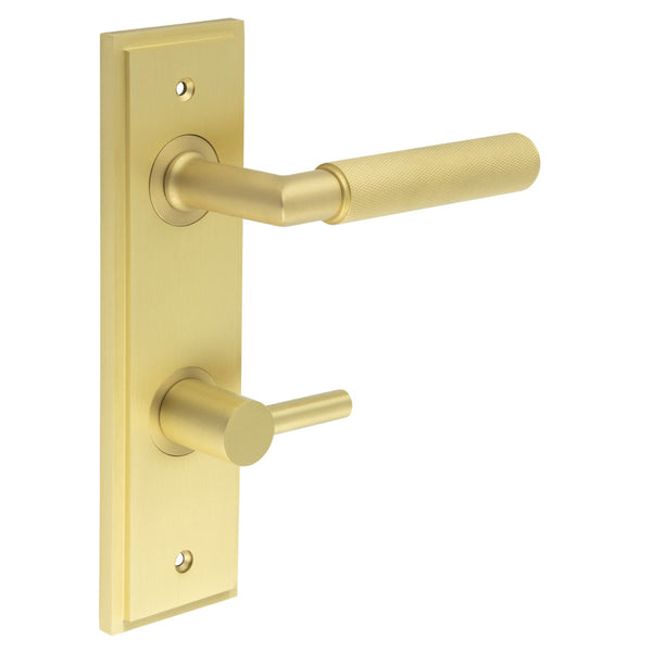 Burlington, Burlington Piccadilly Door Handle Bathroom Din Backplate & Turn & Release -Inner 3, Door Handles, BathroomDin Backplate  & Turn & Release 3, Burlington Piccadilly Door Handle Bathroom Din Backplate  & Turn & Release 3