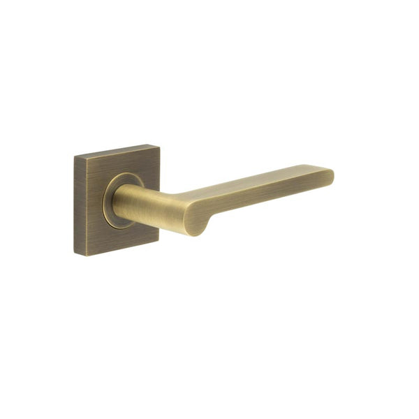 Burlington, Burlington Fitzrovia Door Handles with Square Plain Rose, Door Handles, Lever On Rose, Lever On Square Rose