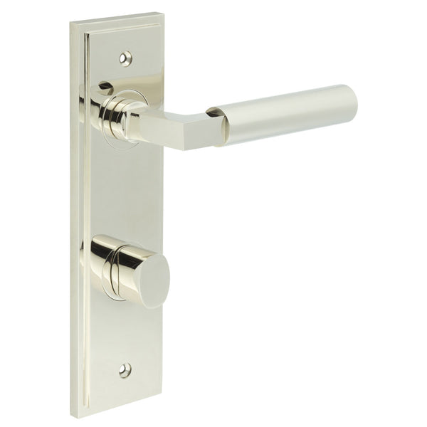 Burlington, Burlington Westminster Door Handle Din Bathroom Backplate & Turn & Release -Inner 2, Door Handles, BathroomDin Backplate  & Turn & Release 2, Burlington Westminster Door Handle Din Bathroom Backplate  & Turn & Release 2