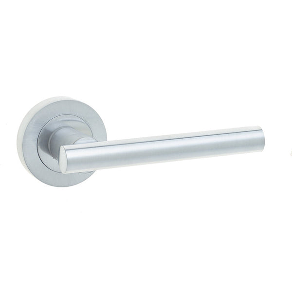 Frelan, Petra Door Handle on Rose, Door Handles, Lever Handles On Round Rose