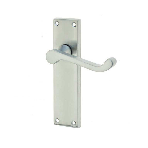 Frelan, Victorian Scroll Door Handle on Long Latchset Plate, Door Handles, Lever Handles On Latch Backplate