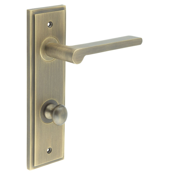 Burlington, Burlington Fitzrovia Door Handle Din Bathroom Backplate & Turn & Release -Inner 1, Door Handles, Din Bathroom Backplate  & Turn & Release 1