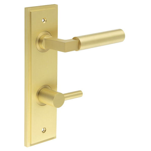 Burlington, Burlington Westminster Door Handle Din Bathroom Backplate & Turn & Release -Inner 3, Door Handles, BathroomDin Backplate  & Turn & Release 3