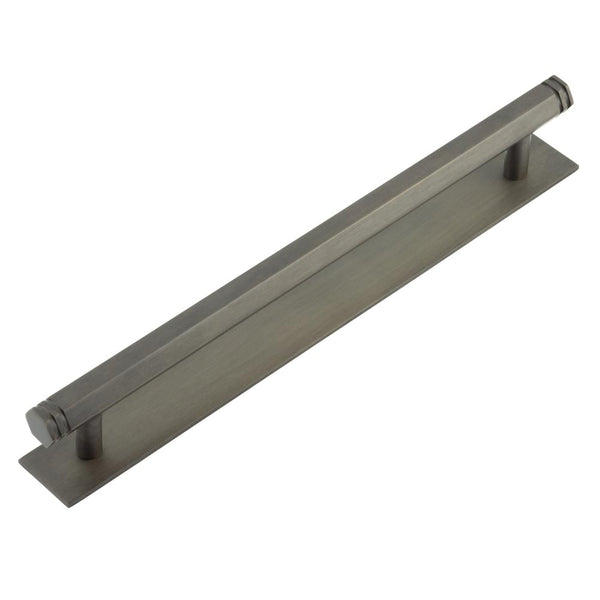 Hoxton, Hoxton Hoxton Nile Cabinet Handles 224mm Ctrs Plain Backplate, Cabinet Hardware, Cabinet Pull Handles