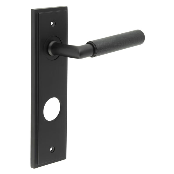 Burlington, Burlington Piccadilly Door Handle Din Bathroom Backplate, Door Handles, Burlington Piccadilly Door Handle Din Bathroom Backplate, Lever onBathroom Backplate