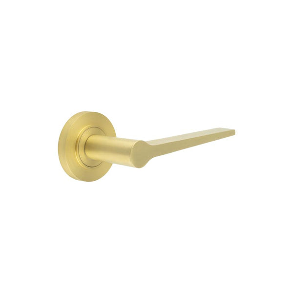 Burlington, Burlington Knightsbridge Door Handle with Plain Rose, Door Handles, Lever On Rose