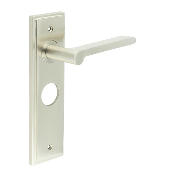 Burlington, Burlington Fitzrovia Door Handle Bathroom Backplate, Door Handles, Burlington Fitzrovia Door Handle Bathroom Backplate, Lever onBathroom Backplate