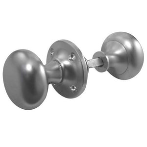 Frelan, Mushroom Rim Door Knob Satin Chrome, Door Knobs, Mortice Door Knobs