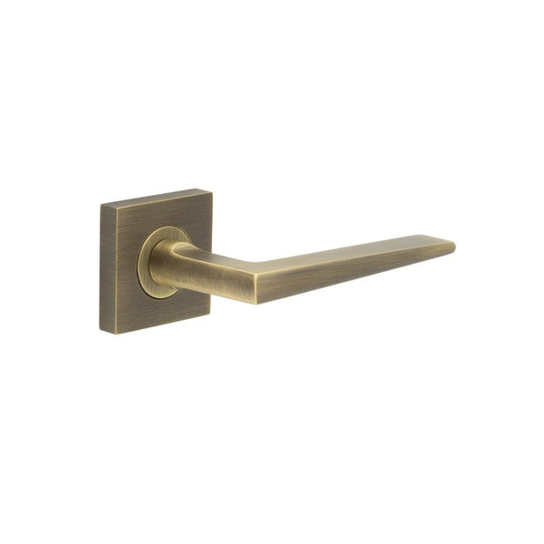 Burlington, Burlington Mayfair Door Handle with Square Plain Rose, Door Handles, Lever On Rose, Lever On Square Rose