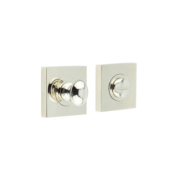 Burlington, Burlington Turns & Releases Inner 1 with Square Plain Rose, Door Handles, Bathroom Backplate  & Turn & Release 1