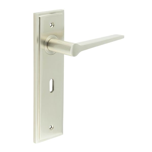 Burlington, Burlington Knightbridge Door Handle Lock Backplate, Door Handles, Burlington Knightbridge Door Handle Lock Backplate, Lever on Lock Backplate