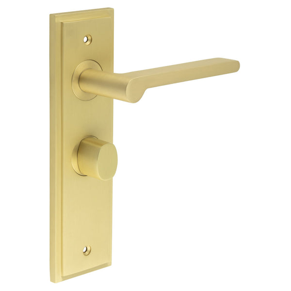 Burlington, Burlington Fitzrovia Door Handle Bathroom Backplate & Turn & Release -Inner 2, Door Handles, Bathroom Backplate  & Turn & Release 2