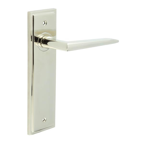 Burlington, Burlington Mayfair Door Handle Latch Backplate, Door Handles, Burlington Mayfair Door Handle Latch Backplate, Lever On  Latch Backplate