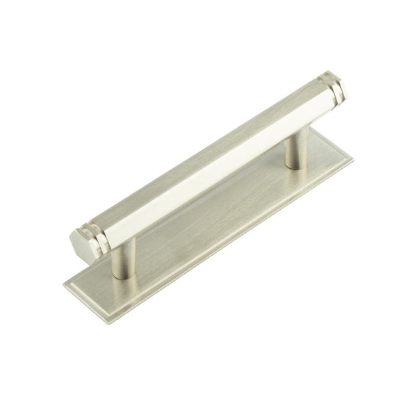 Hoxton, Hoxton Hoxton Nile Cabinet Handles 96mm Ctrs Stepped Backplate, Cabinet Hardware, Cabinet Pull Handles