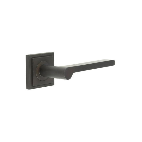 Burlington, Burlington Fitzrovia Door Handles with Square Stepped Rose, Door Handles, Lever On Square Rose