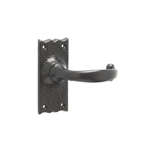 Frelan, Regal Suite Door Handle Short Latchplate Black, Door Handles, Lever Handles On Latch Backplate