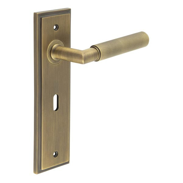 Burlington, Burlington Piccadilly Door Handle Lock Backplate, Door Handles, Burlington Piccadilly Door Handle Lock Backplate, Lever on Lock Backplate