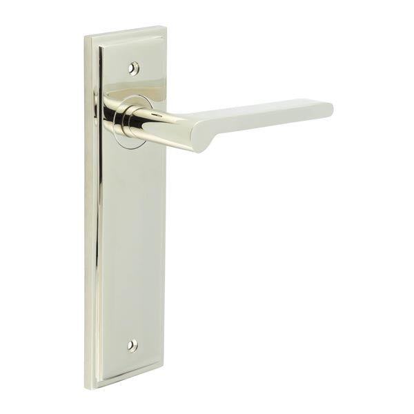 Burlington, Burlington Fitzrovia Door Handle Latch Backplate, Door Handles, Burlington Fitzrovia Door Handle Latch Backplate, Lever On  Latch Backplate