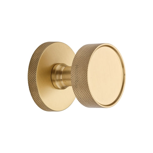 Owen Knurled Knob on Knurled Concealed Base by M Marcus - Heritage Brass